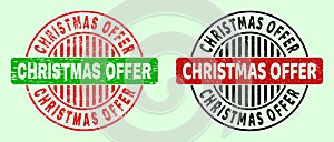 CHRISTMAS OFFER Round Bicolour Watermarks - Grunge Surface