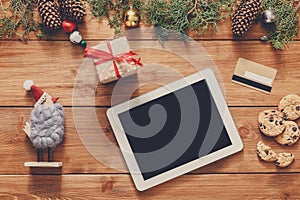 Christmas online shopping background