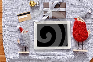 Christmas online shopping background