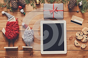 Christmas online shopping background