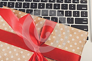 Christmas online shopping background