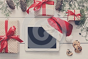 Christmas online shopping background