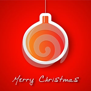 Christmas orange ball applique background