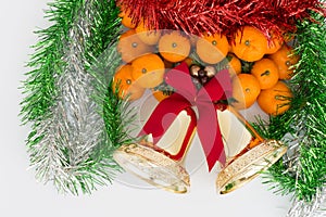 Christmas oranges and xmas decoration kits