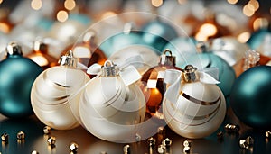 Christmas ornament decoration brings joy and cheer to the season generated by AI