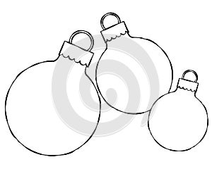 Christmas Ornament Line Art