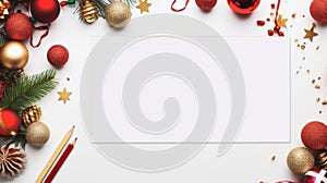 Christmas Ornament Paper Template For Creative Page Design