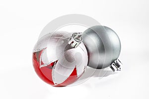 Christmas Ornament silver and red