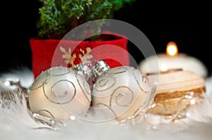 Christmas ornaments festive abstract symbol mood