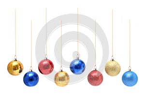 Christmas ornaments in the form of glass spheres