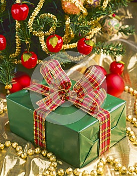 Christmas Ornaments. Gift Box.
