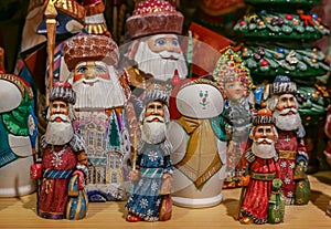 Christmas ornaments of Russian Santa Claus or Ded Moroz & x28;Grandfa