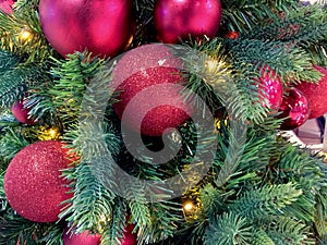 Christmas Ornaments on Christmas Tree photo