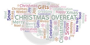 Christmas Overeat word cloud