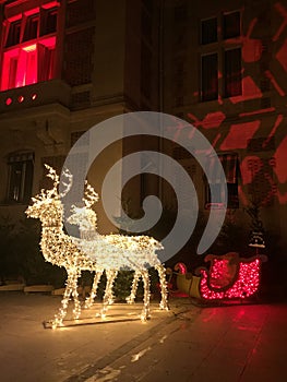 Christmas in Paris - Reindeer sledge - Paris, France. 2020