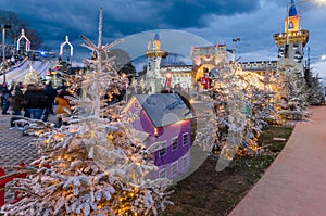 Christmas park Mill of the Elves in Trikala.