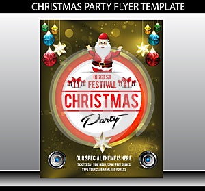Christmas party flyer template