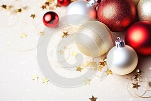 christmas party invitation with holiday ornamentations