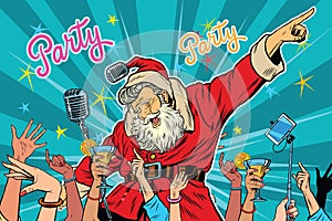 Christmas party Santa Claus singer