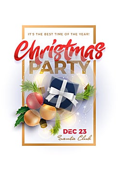 Christmas Pary Poster Design Template