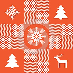 Christmas patchwork background