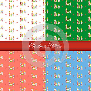 Christmas pattern candle