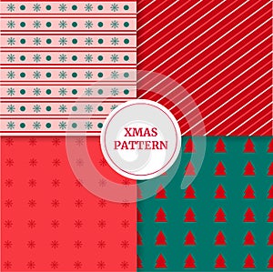 Christmas pattern set. Vector illustration
