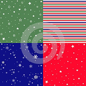 Christmas pattern set and vector illustration