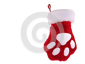 Christmas paw stocking