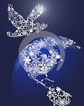 Christmas Peace Dove On Earth