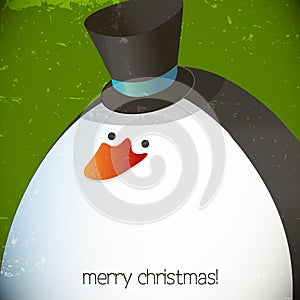 Christmas penguin illustration