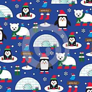 Christmas Penguins and polar bears