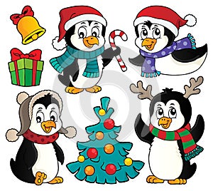 Christmas penguins thematic set 2