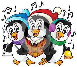 Christmas penguins theme image 1