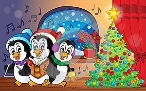 Christmas penguins theme image 3