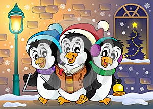 Christmas penguins theme image 5