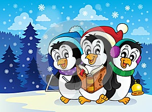 Christmas penguins theme image 2