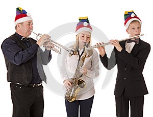 Christmas people play music