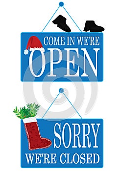 Christmas Period Open And Closed Sign_eps