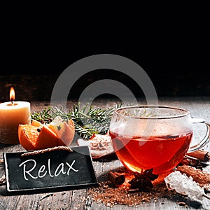 Christmas Photo Design Emphasizing Relax