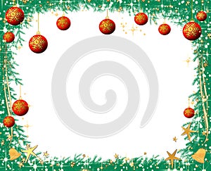 Christmas pine tree branches fra