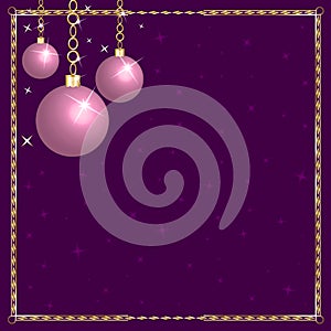 Christmas Pink Purple Ornaments