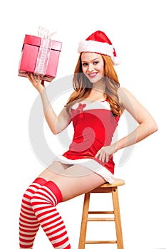 Christmas pinup girl