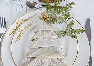 Christmas place setting