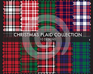 Christmas Plaid Tartan Seamless Pattern Collection