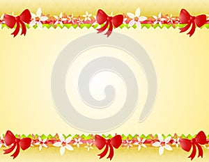 Christmas Poinsettia Bows Border