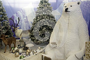 Christmas polar bear display