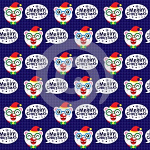 Christmas polar bear seamless