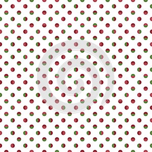 Christmas Polka-Dot seamless vector pattern. Elegant regular geometric pattern with tiled small circles and semicircles. photo