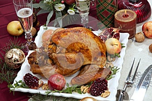 Christmas Pomegranate Glazed Roasted Turkey